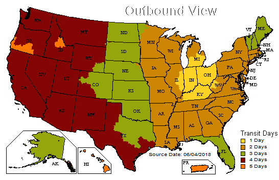 UPS GROUND TRANSIT MAP