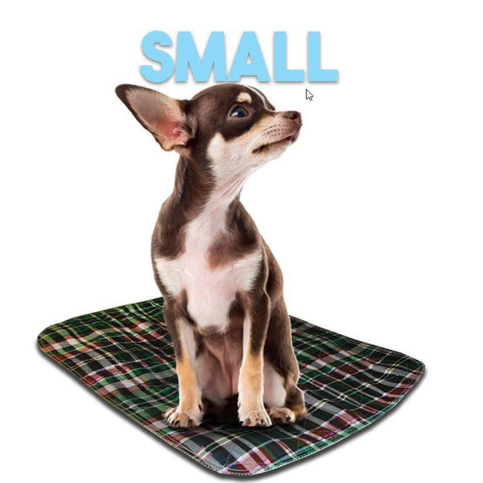Small (13"x22")* - Green Plaid - Washable Pee Pad