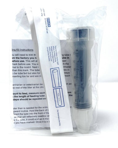 Image of 8Fr Puppy Kitten Small Animal Red Tube Feeding Kit